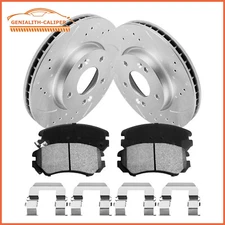 Front Coated Brake Rotors And Ceramic Pads Kit For 2010-2011 Kia Soul 2.0L
