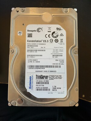 1Tb Seagate Constellation ES.3 (ST1000NM0033) - Lenovo server 0C19502 / FRU:91Y1