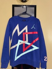 New boys nike air Jordan hoodie sz XL blue 95A046-U1A