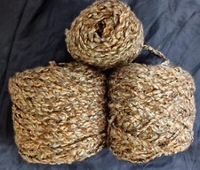 Lot Of 3- Yarn Partially Used Brown/Beige/ Light Blue