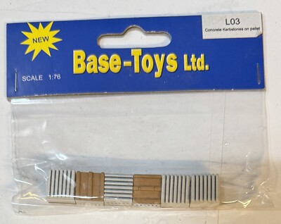 Base-Toys Models L03 - 6 x Beton Bordsteine auf Palette Maßstab 1:76 Spur OO/HO