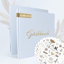 colortouch Gästebuch Hochzeit 100 Blanko Seiten mit 325 Sticker Hochzeit