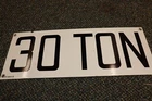 VINTAGE THIRTY 30 TON RAILROAD RR CRANE PORCELAIN SIGN