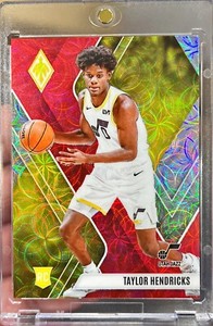 2023-24 Panini Phoenix Taylor Hendricks Red Scope Rookie Holo Card #264 RC /75