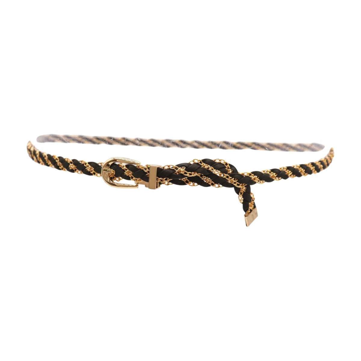 Braided gold clearance belt