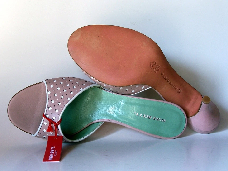 MISS SIXTY Women, high-end, Italian designer brand, genuine leather mules 8 - Image 3 of 4