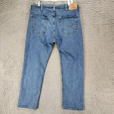 Levis Jeans Mens 38x30 505 Medium Wash Mid Rise Regular Fit Straight Leg