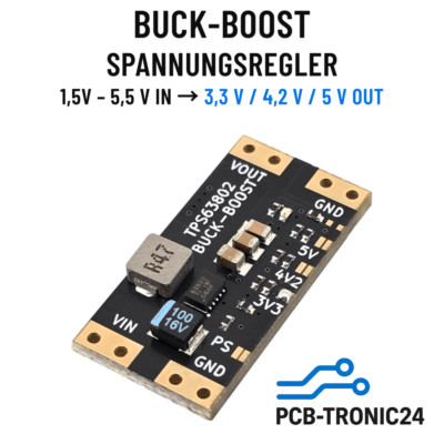 TPS63802 Buck-Boost Spannungsregler Modul 1.5 5.5V auf 3.3/4.2/5V Arduino ESP32