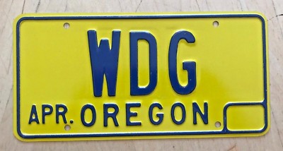 OREGON VANITY LICENSE PLATE