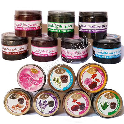 Marokkanische Schwarze Seife Argan Natur Beldi Reiner Eukalyptus Rose Aker Fassi Lavendel