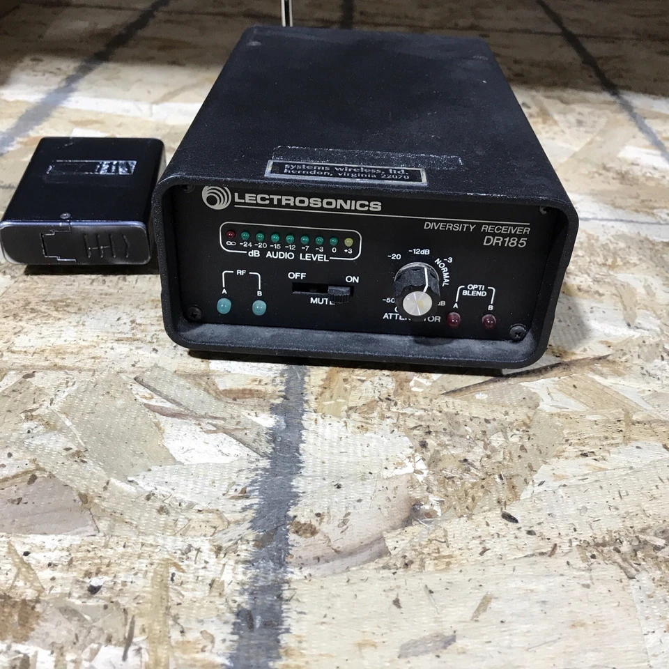 Lectrosonics DR185 vhf ratio diversity wireless microphone transmitter radio  - Image 2 of 3