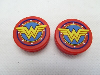 *NEW* TWO (2) "WONDER WOMAN" LOGO TENNIS RACQUET SILICONE VIBRATION DAMPENERS