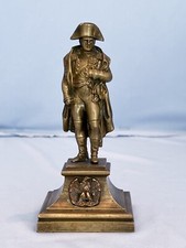 19th C Bronze Statue France Emperor Napoleon Bonaparte Waterloo Battle War