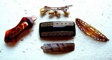 Five quality vintage hair barrettes mid to later 20th century NO US IMPORT FEES