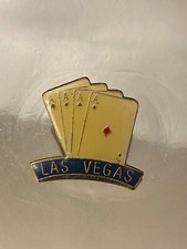 Las Vegas 4 Aces Playing Cards Enameled Pin
