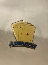 Las Vegas 4 Aces Playing Cards Enameled Pin