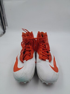 Nike Zoom Code Elite 3/4 TD Football Cleats 603368-181 White/Orange Size 12.5 GC