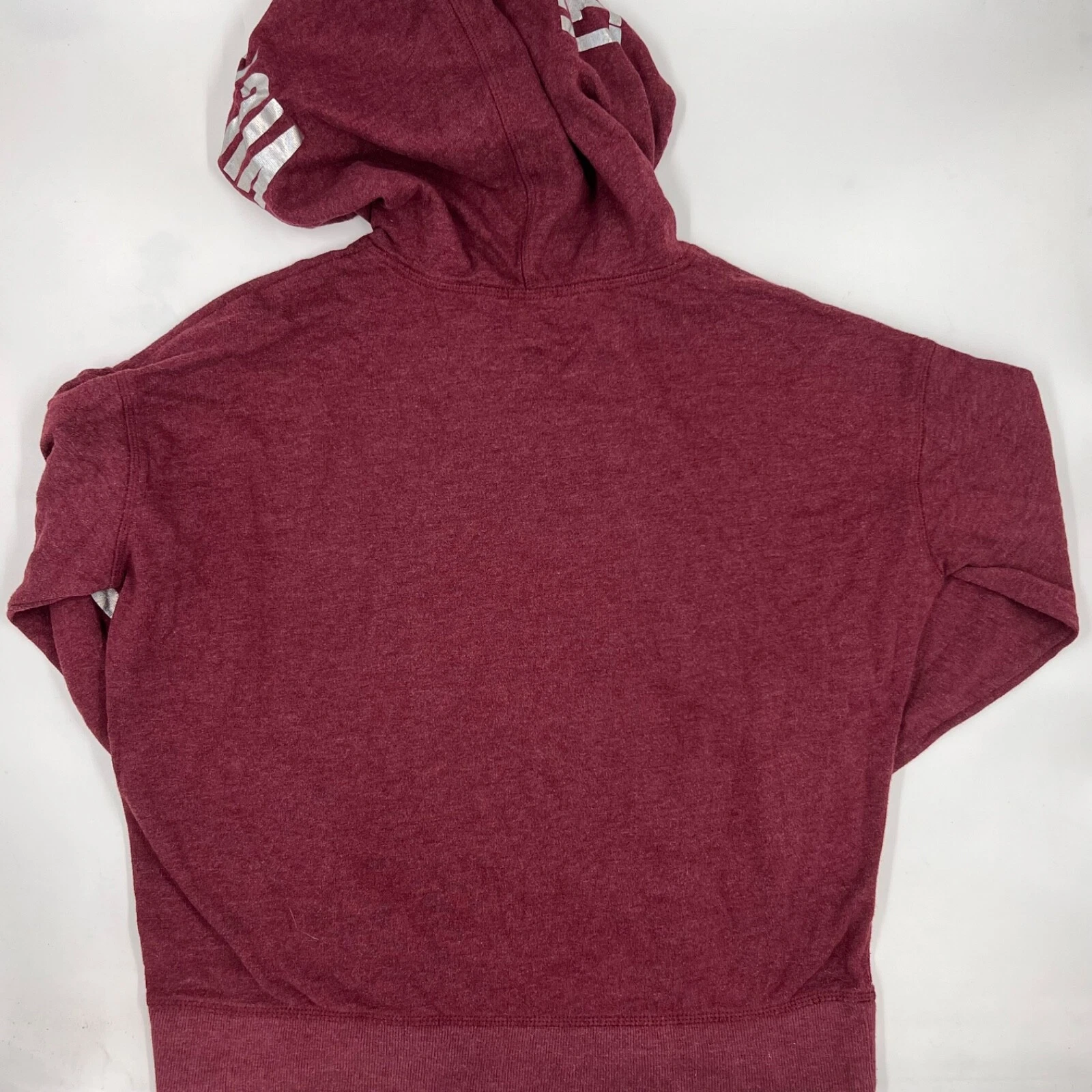 UNDERCOVER Felpa con cappuccio pullover donna Victorias Secret taglia S rosso bordeaux argento logo casual