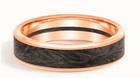 14KT ROSE GOLD & FORGED CARBON WEDDING BAND