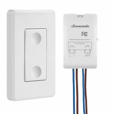 DEWENWILS Wireless Remote Control Light Switch Receiver Kit Wall Switch White