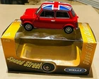 WELLY SPEED STREET COLLECTION MINI COOPER 1300 1/43 SCALE RED CAR TOYS