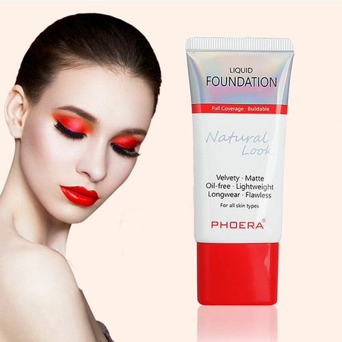 PHOERA Foundation Matte Flawless Full Coverage Liquid Oil Naturally Foundation - 第 4/18 張圖片