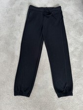 Zara black tracksuit bottoms sweatpants knitted polyester/viscose large