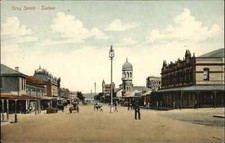 Durban South Africa Grey Street Scene c1900s-20s Postcard