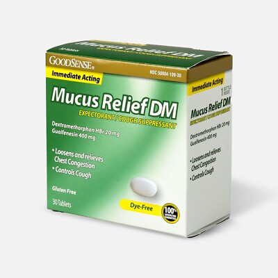 GoodSense Mucus Relief DM Guaifenesin/Dextromethorphan, 30 Tab EXP 11/2025