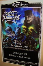 KING DIAMOND in Concert Show Poster ABIGAIL RP Denver Co 2015 FILLMORE Very COOL