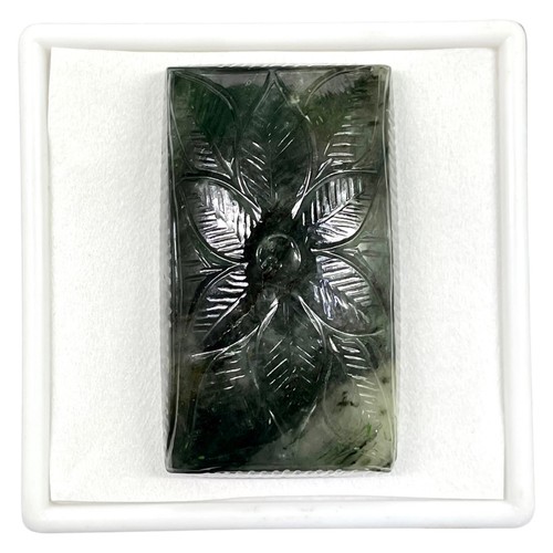 566.40 Cts Natural Rutile Quartz 72x42mm Cushion Carved Loose Untreated Gemstone - Picture 15 of 18