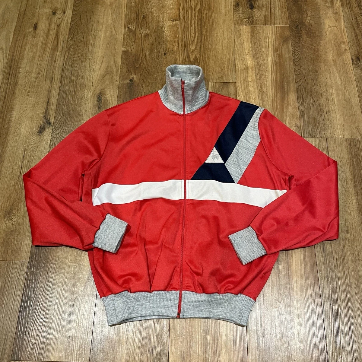 LE COQ SPORTIF FRANCE VINTAGE 80s RARE RETRO TOP TRACK VESTE