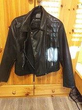 lederjacke damen 42 schwarz