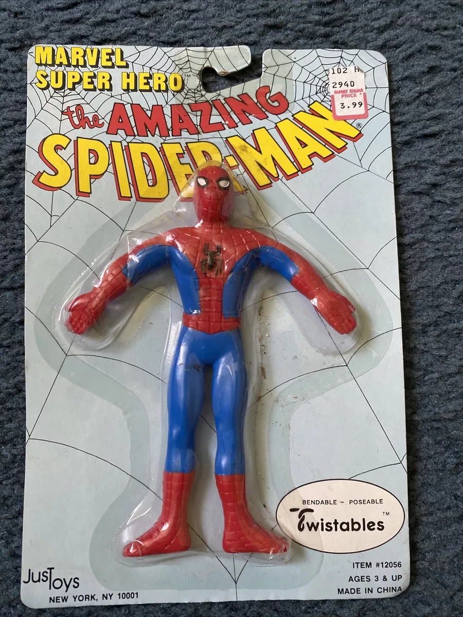 1990 Marvel Super Hero Just Toys Bendable SPIDERMAN NEW