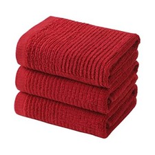 Dish Towels for Kitchen, Absorbent Cotton Kitchen Towels for Drying 16x26 Red