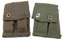 CBR/05/2025 (REFA285B) Lot of Two Military Army Canvas Cartridge Cases