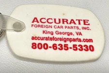 King George Virginia Accurate Foreign Car Parts Automotive Supply Auto Keychain