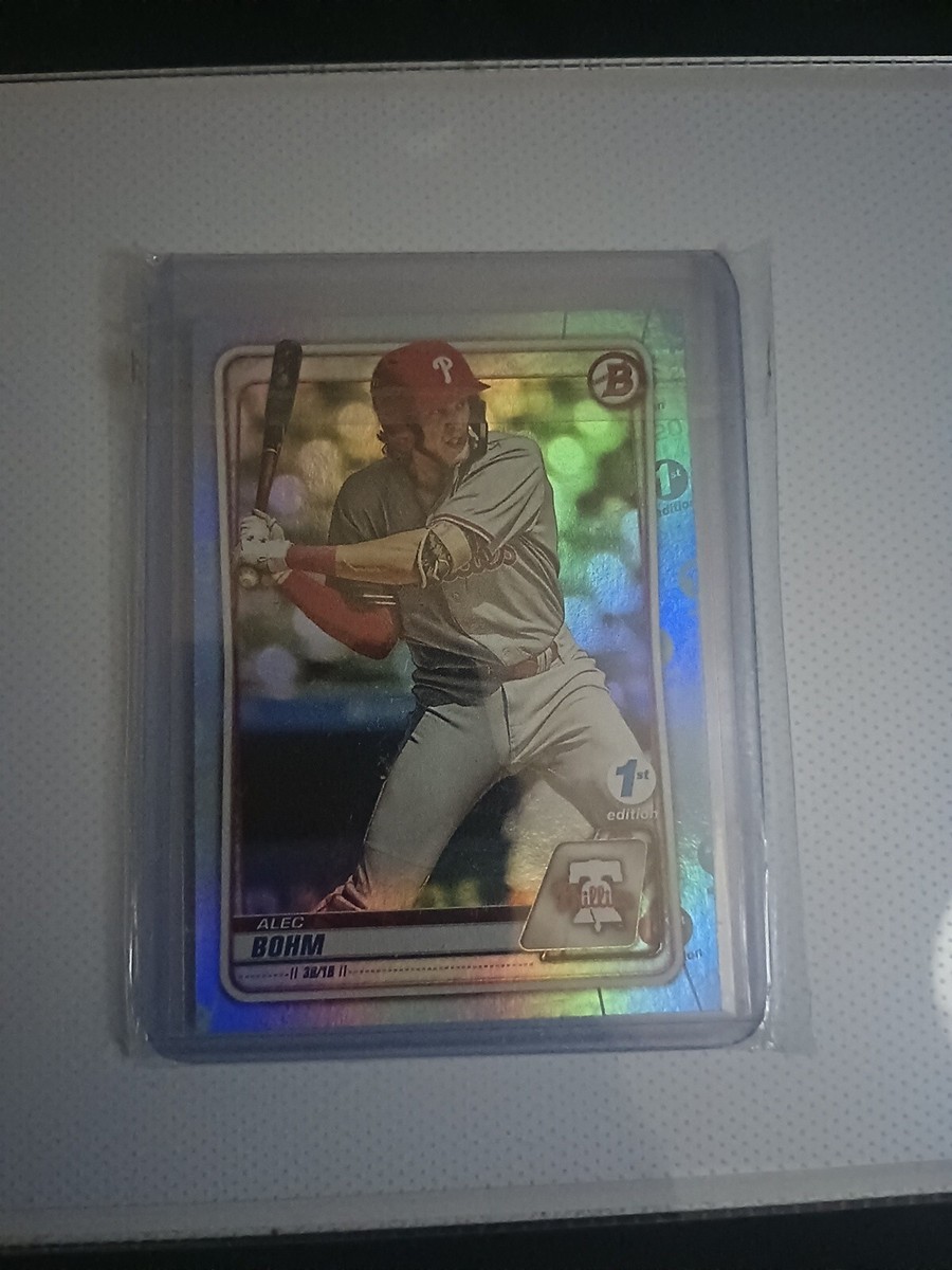 ALEC BOHM 1st EDITION SP SKY BLUE HOLO 2020 BOWMAN 1st EDITION