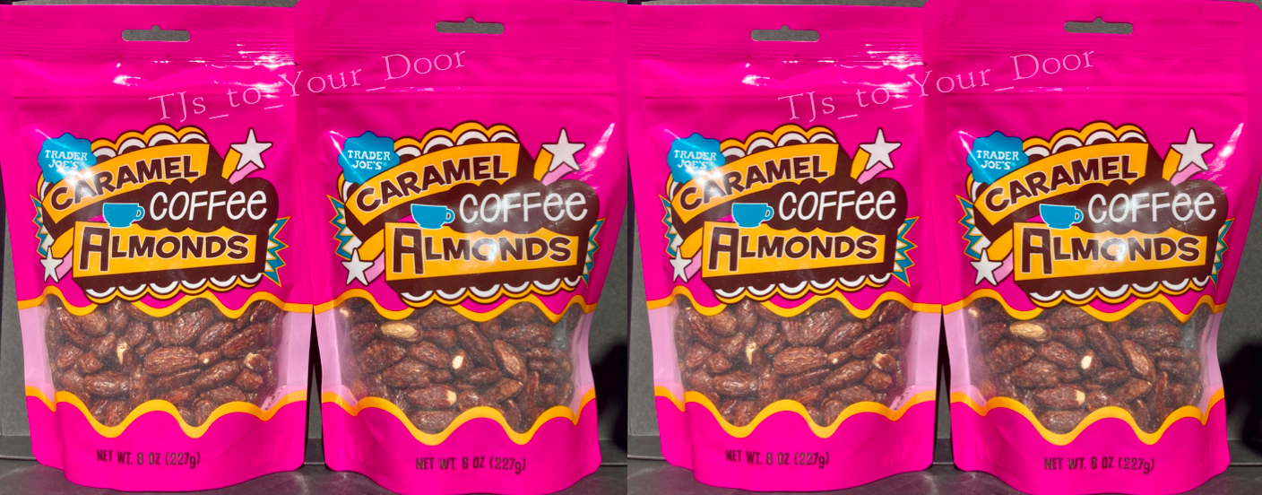 Trader Joe's Caramel Coffee Almonds Choose 1, 2, 3, or 4 Bags Free