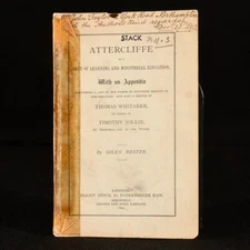 1893 Attercliffe as a Seat of Learning and Ministerial Education Giles Hester...