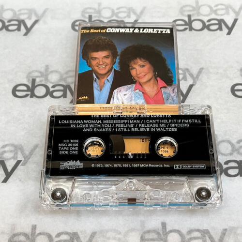 The Best of Conway and Loretta Cassette Tape #1 Heartland Music 1972 Tested - Picture 2 of 5