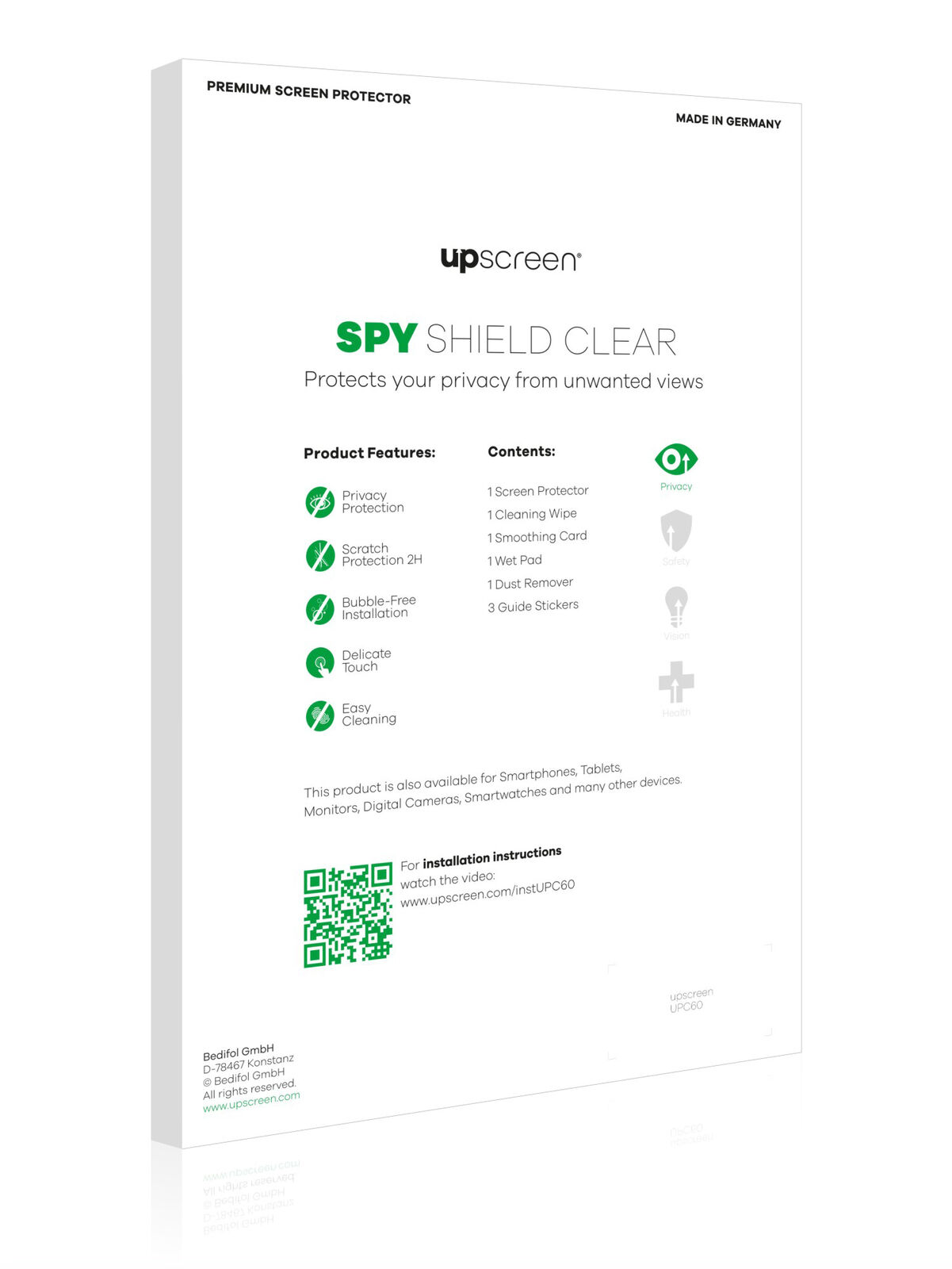 Anti Spy Blickschutz Folie für SilverCrest 2-in-1-Tablet 10.1 Folie