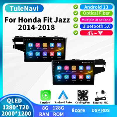 For Honda Fit Jazz 2014-2018 GPS Car Stereo Radio Android Carplay Multimedia 4G