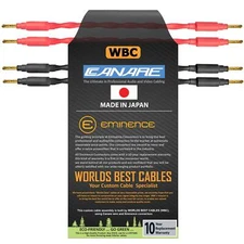 Worlds Cables 4 Units 6 Inch Canare 4s11 “ Audiophile Grade 11awg Hifi Speaker J