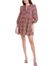 English Factory Printed Mini Dress Women's Pink M