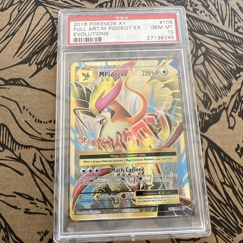Holo Pokémon M Pidgeot EX Full Art Ultra Rare Card 105/108 XY Evolutions PSA 10