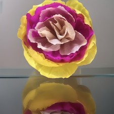 Hair clip Crepe Paper Flower. 4 . Cinco de Mayo, Party, Wedding.