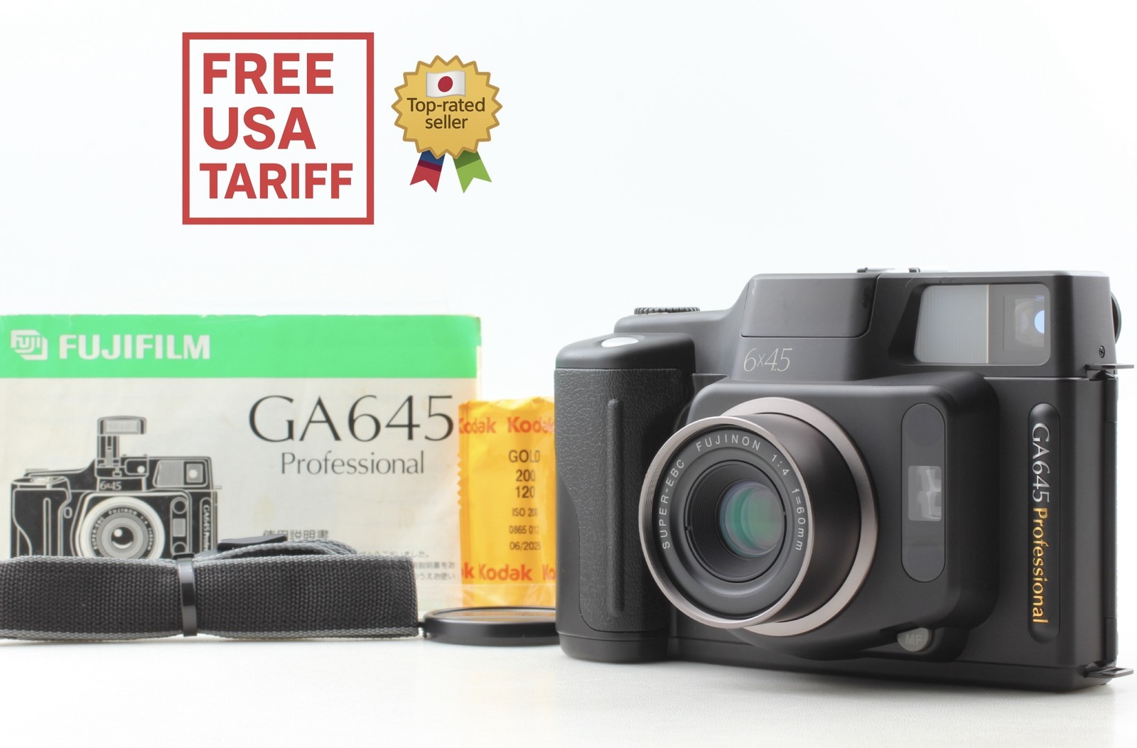 C/T 002 [Top MINT / CLA'd] Fujifilm Fuji GA645 Pro 6x4.5 Film Camera From JAPAN