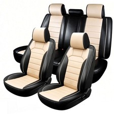 For Honda Pilot Leather Car Seat Covers 5-seat Frontrear Cushion Full Set Black For Honda Pilot Leather Car Seat Covers 5-seat Frontrear Cushion Full Set Black