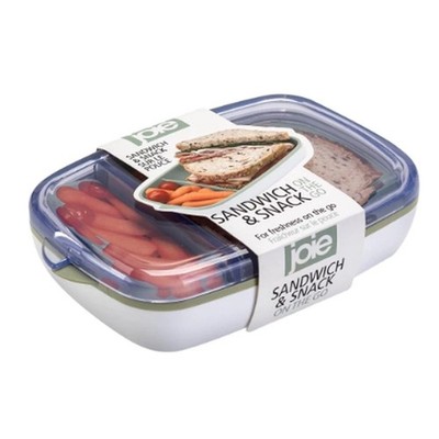 Joie MSC Sandwich And Snack On The Go Container Clear White Lime Green